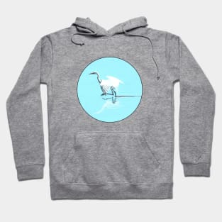 Egret in water Hoodie